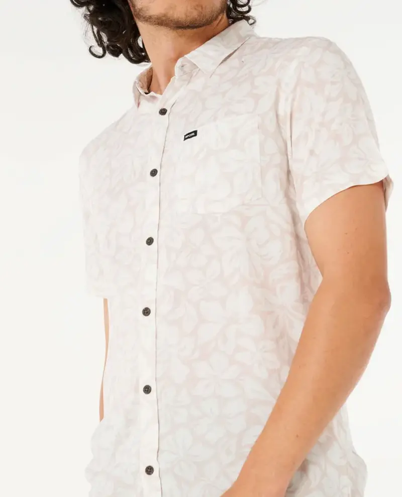 RIP CURL HOMMES FUN TIMES FLORAL SHORT SLEEVE SHIRT BONE