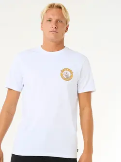 RIP CURL HOMMES SHRED TIL TEE WHITE