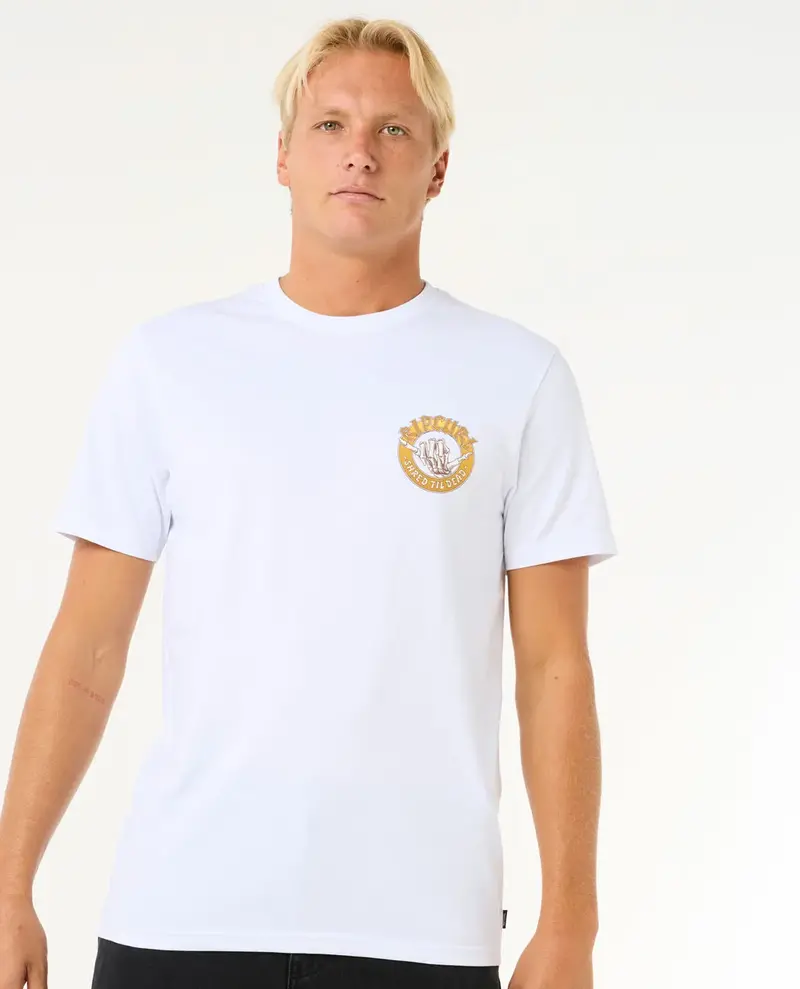 RIP CURL HOMMES SHRED TIL TEE WHITE