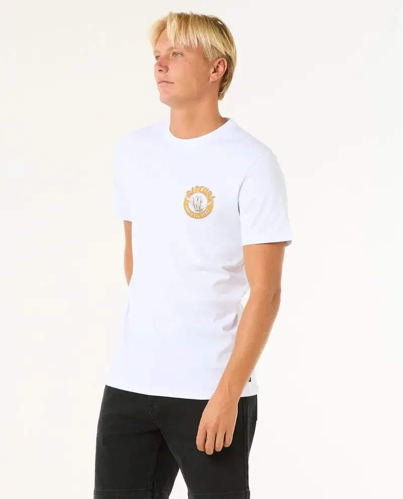 RIP CURL MEN'S SHRED TIL TEE WHITE