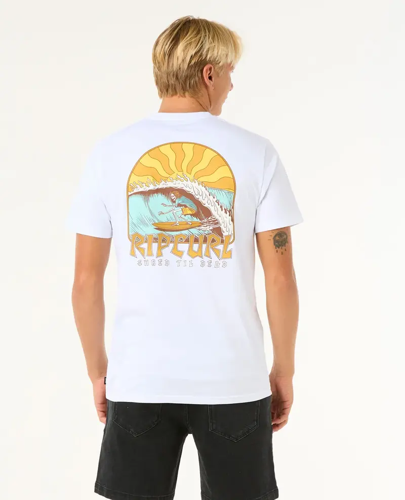 RIP CURL MEN'S SHRED TIL TEE WHITE