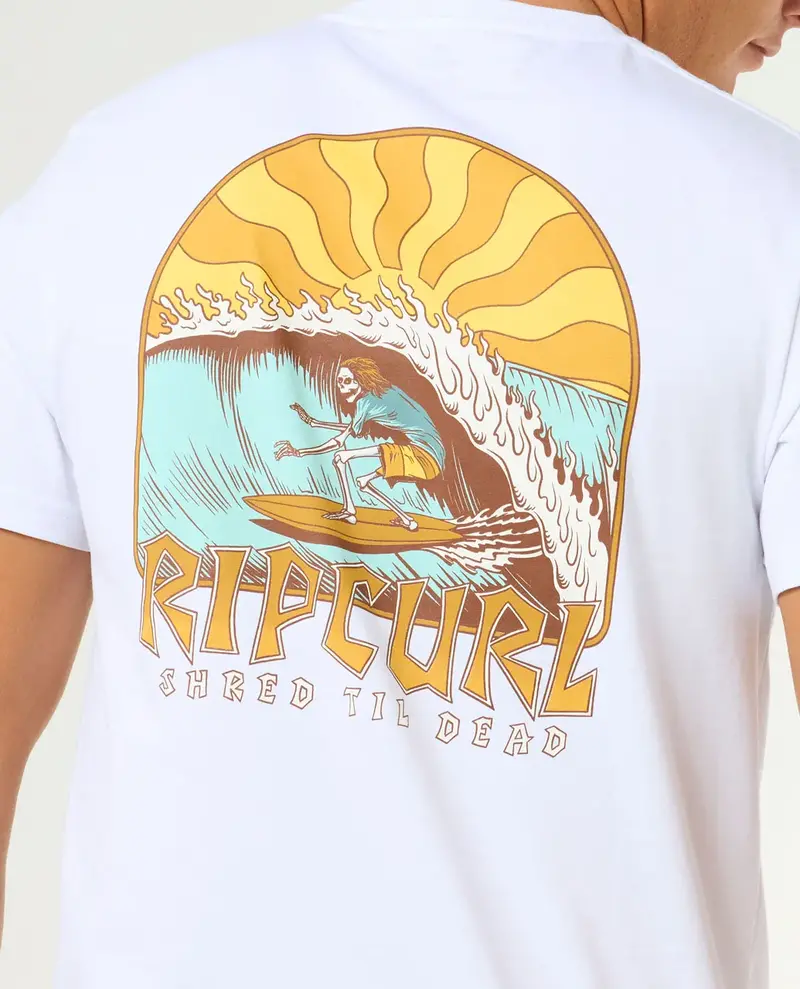 RIP CURL HOMMES SHRED TIL TEE WHITE