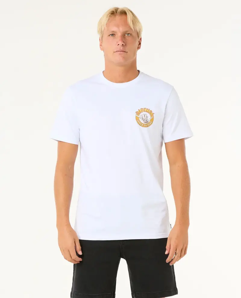 RIP CURL MEN'S SHRED TIL TEE WHITE