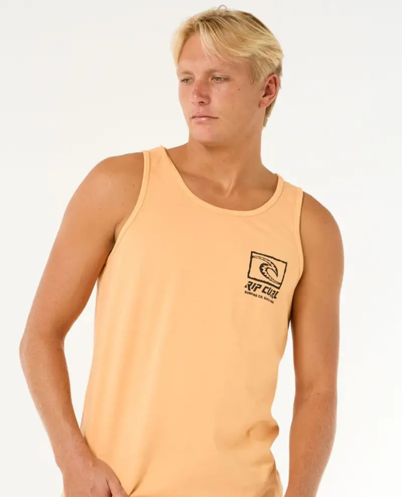 RIP CURL MEN'S RAW ENERGY TRAD TANK MANDARIN ZEST