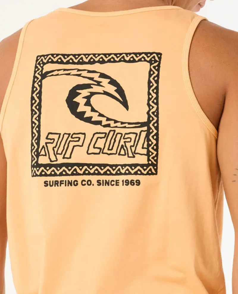RIP CURL MEN'S RAW ENERGY TRAD TANK MANDARIN ZEST