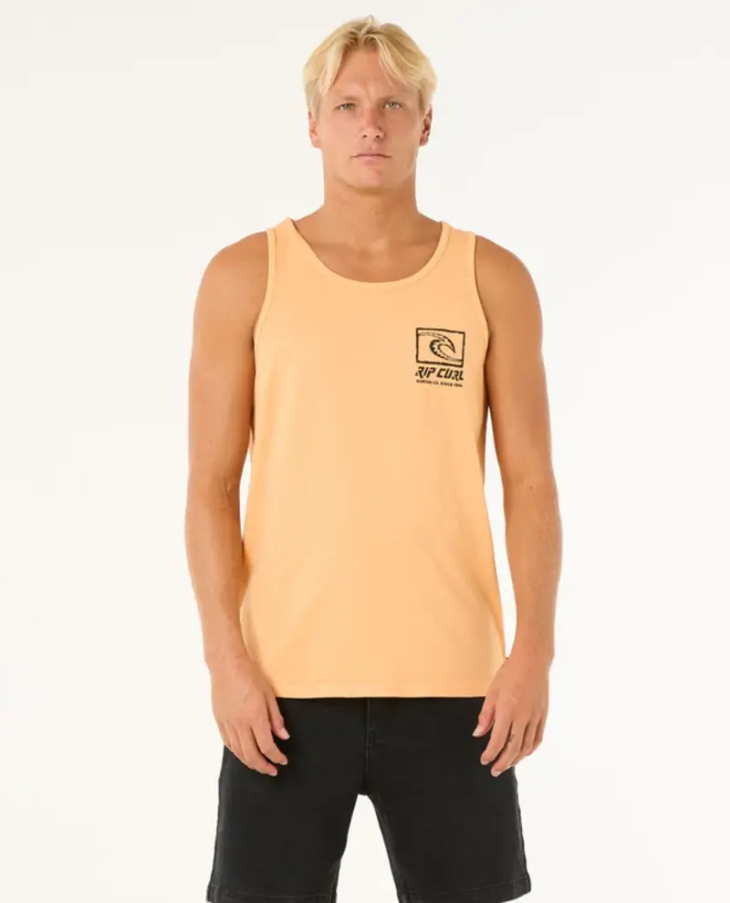 RIP CURL MEN'S RAW ENERGY TRAD TANK MANDARIN ZEST