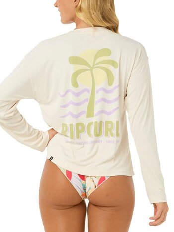 RIP CURL FEMMES CALA VADELLA SURFLIE LONG SLEEVE BONE