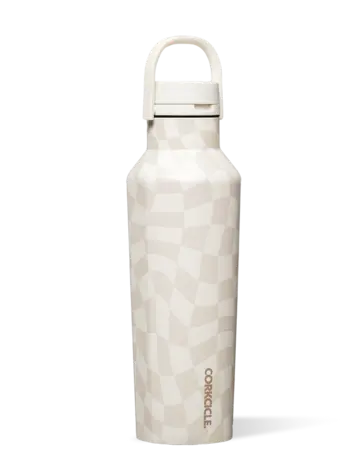 Corkcicle SPORT CANTEEN 20oz WAVY CHECK NEUTRALS