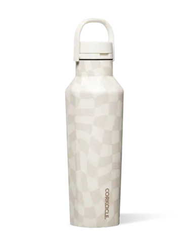 Corkcicle SPORT CANTEEN 20oz WAVY CHECK NEUTRALS