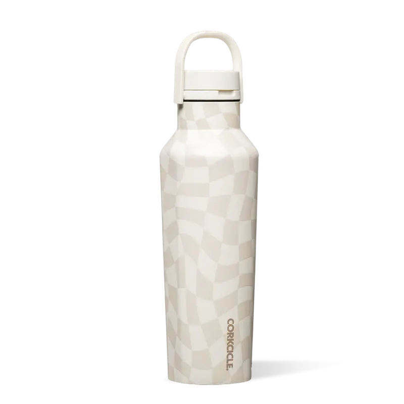 Corkcicle SPORT CANTEEN 20oz WAVY CHECK NEUTRALS