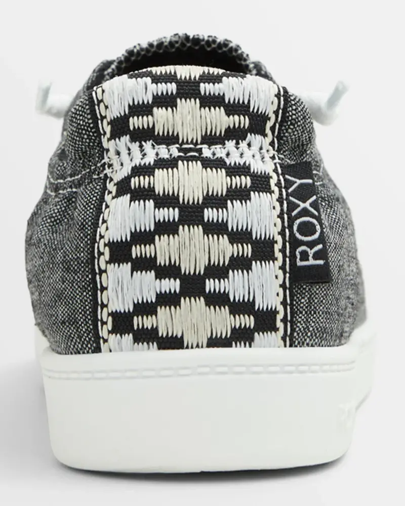 Roxy FEMMES BAYSHORE PLUS SLIP ON SHOES BLACK/ANTHRACITE