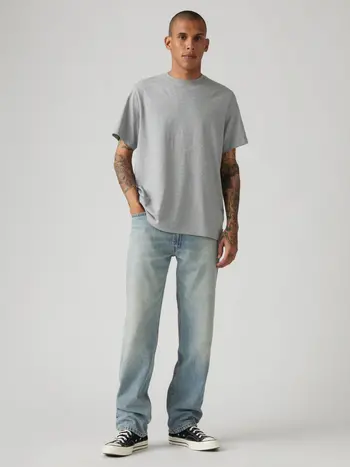 Levis HOMMES 555 RELAXED STRAIGHT LEAD THE WAY LIGHT WASH