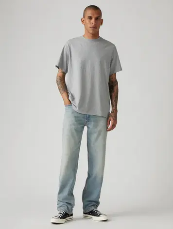 Levis HOMMES 555 RELAXED STRAIGHT LEAD THE WAY LIGHT WASH