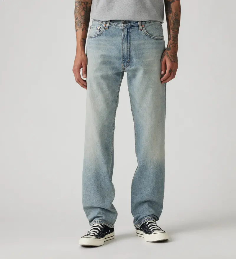 Levis HOMMES 555 RELAXED STRAIGHT LEAD THE WAY LIGHT WASH