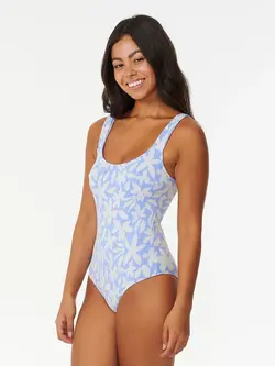 RIP CURL FEMMES HOLIDAY TROPICS GOOD COVERAGE 1PC MID BLUE