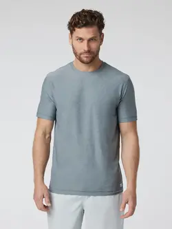 Vuori HOMMES STRATO TECH TEE DUSTY BLUE HEATHER