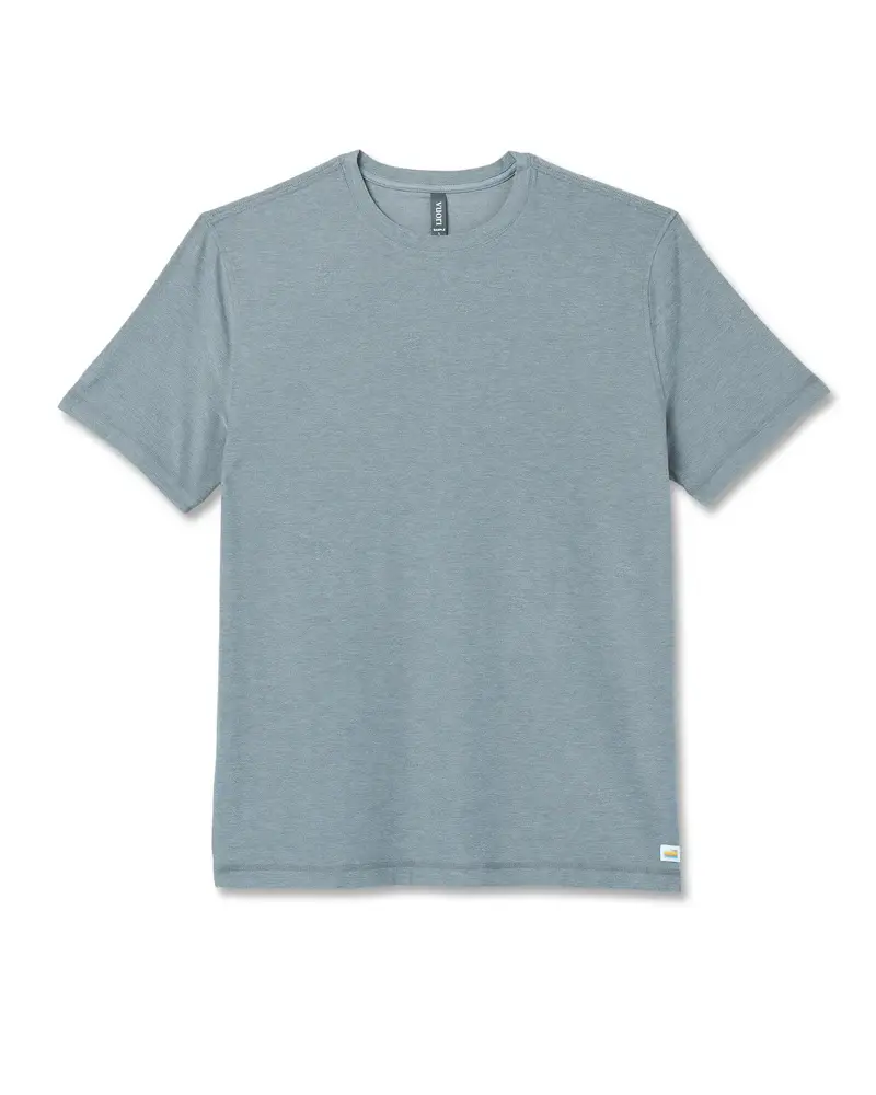 Vuori HOMMES STRATO TECH TEE DUSTY BLUE HEATHER