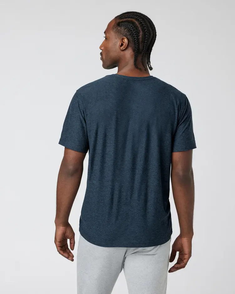 Vuori MEN'S STRATO TECH TEE NAVY HEATHER