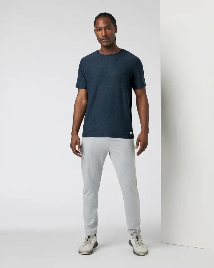 Vuori HOMMES STRATO TECH TEE NAVY HEATHER