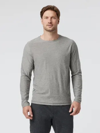Vuori MEN'S STRATO TECH LS TEE HEATHER GREY