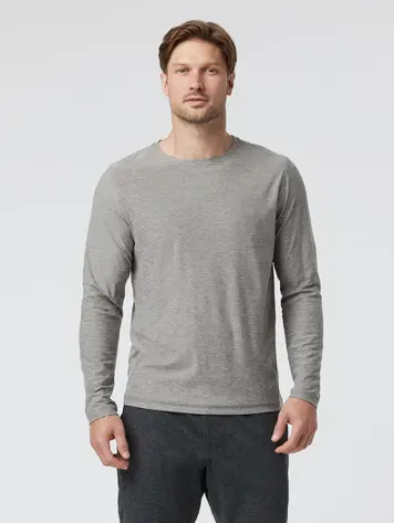 Vuori MEN'S STRATO TECH LS TEE HEATHER GREY