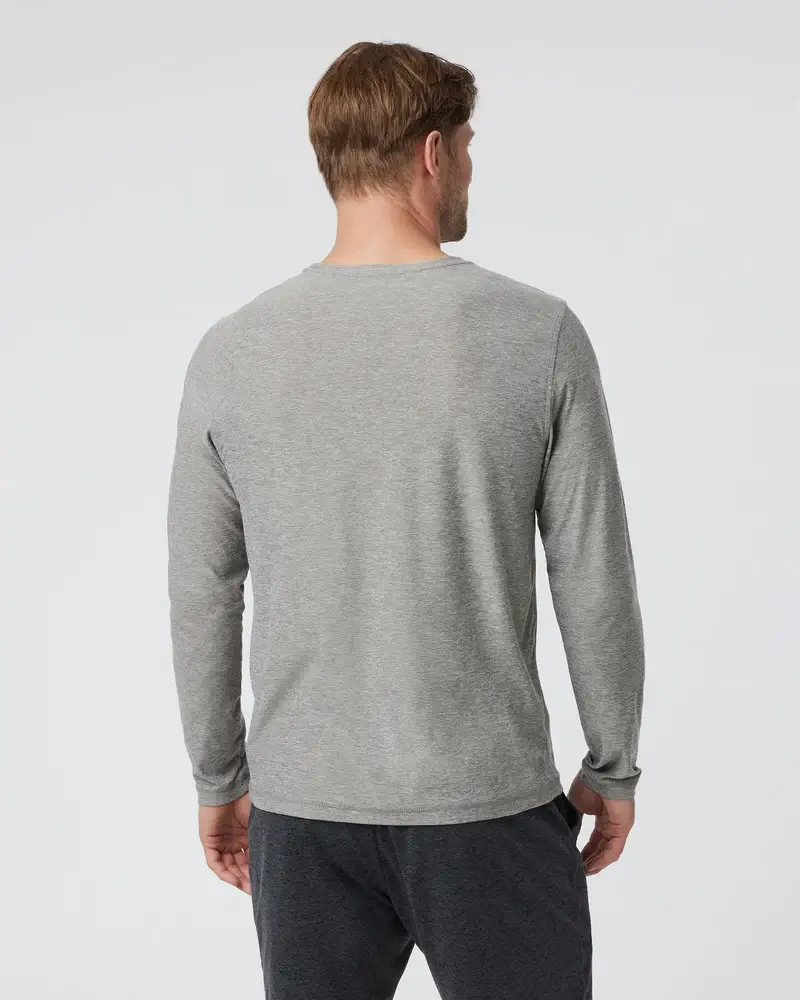 Vuori HOMMES STRATO TECH LS TEE HEATHER GREY