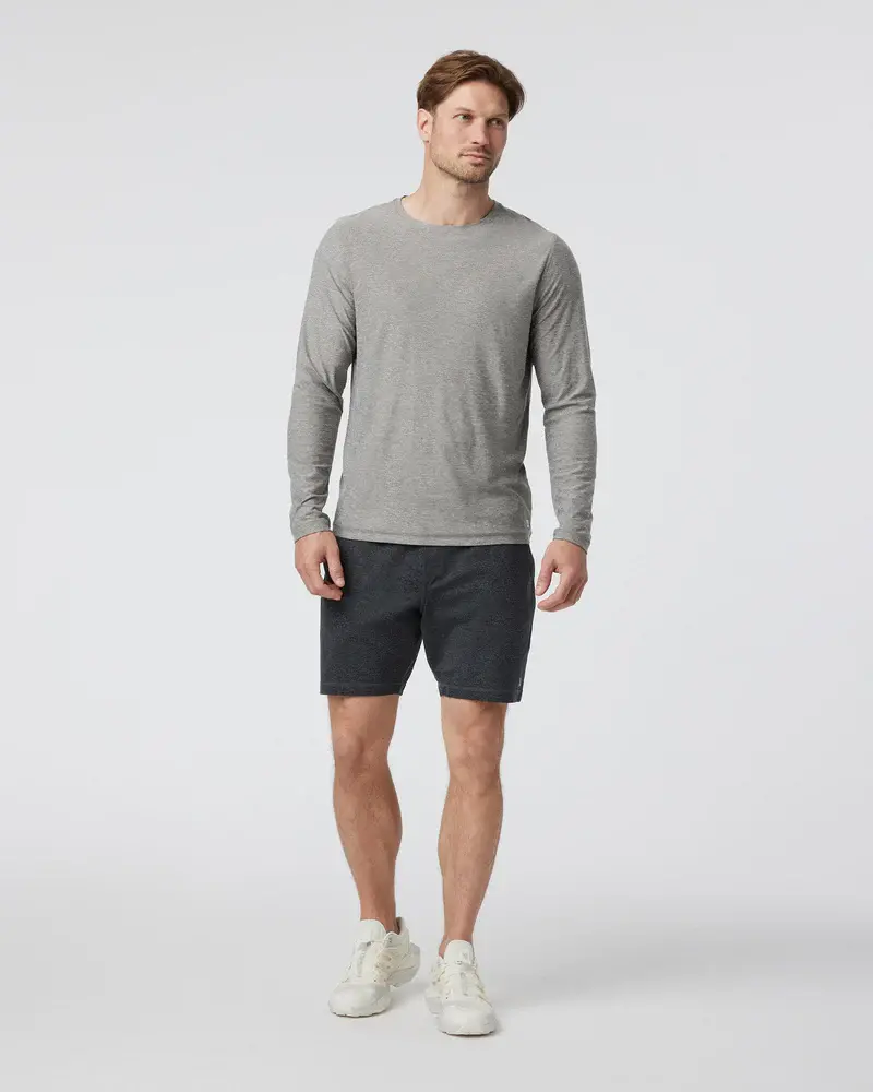 Vuori HOMMES STRATO TECH LS TEE HEATHER GREY