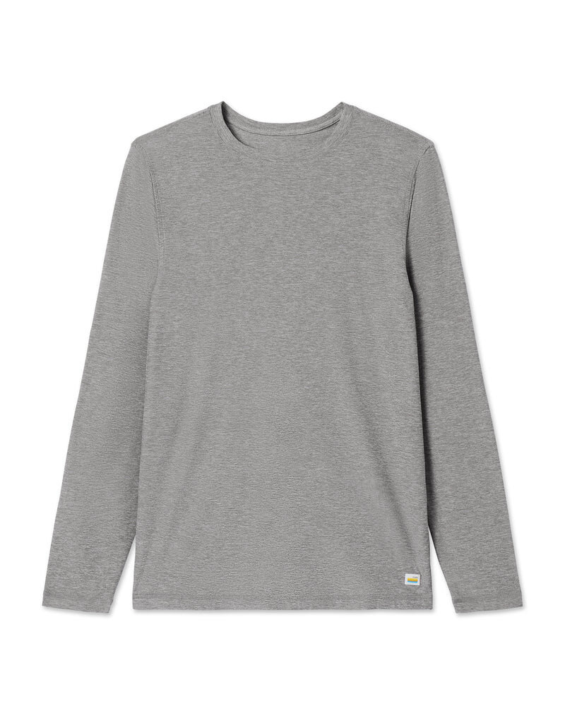 Vuori HOMMES STRATO TECH LS TEE HEATHER GREY