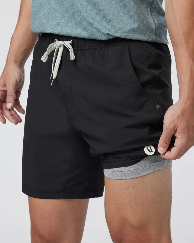 Vuori HOMMES KORE SHORT LINED 7" BLACK