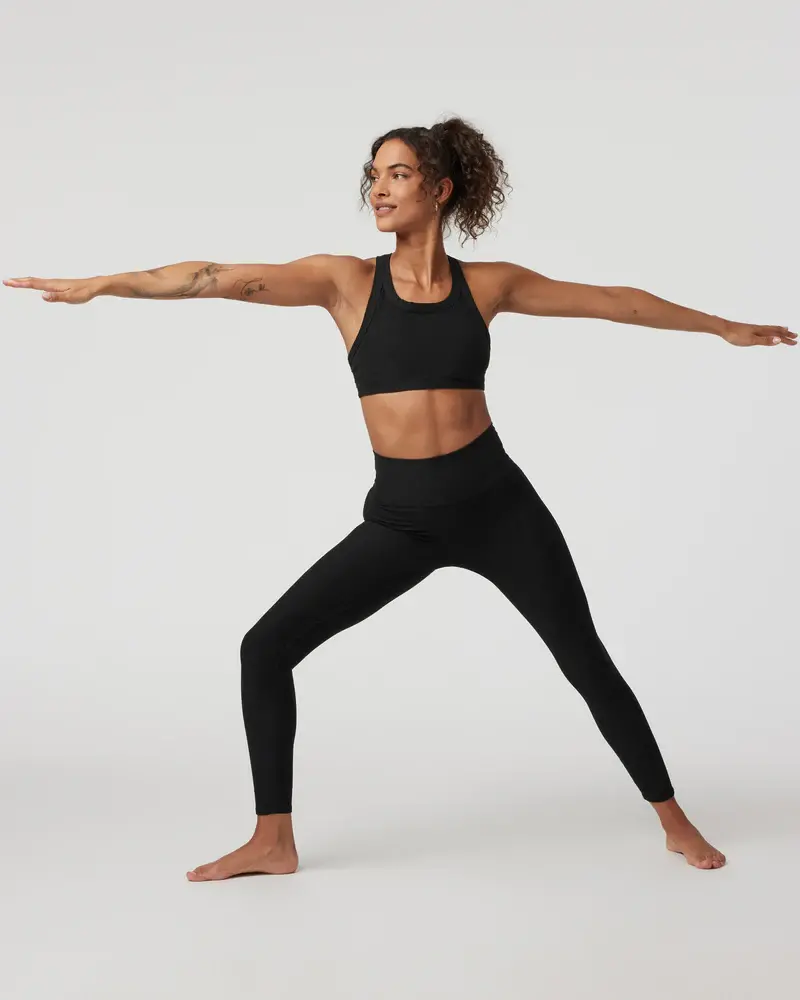 Vuori FEMMES ELEVATION RACER BRA TANK BLACK HEATHER