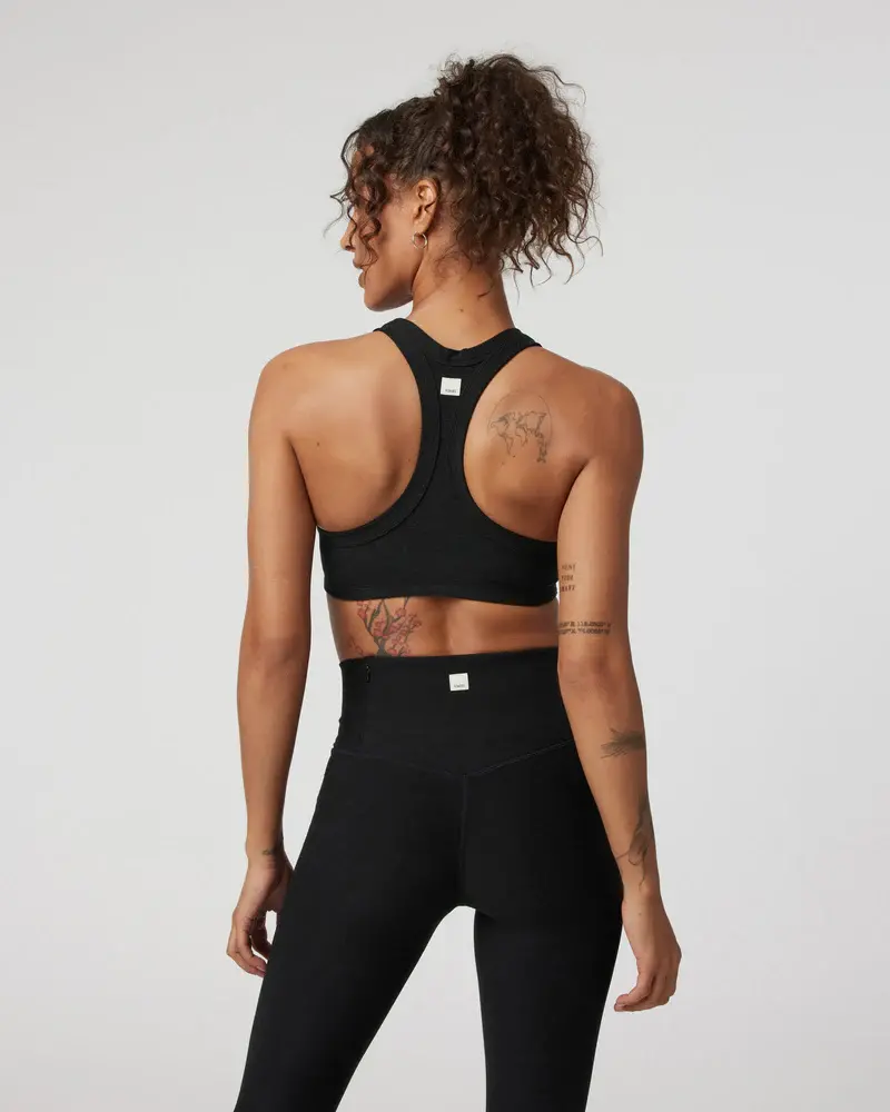Vuori FEMMES ELEVATION RACER BRA TANK BLACK HEATHER