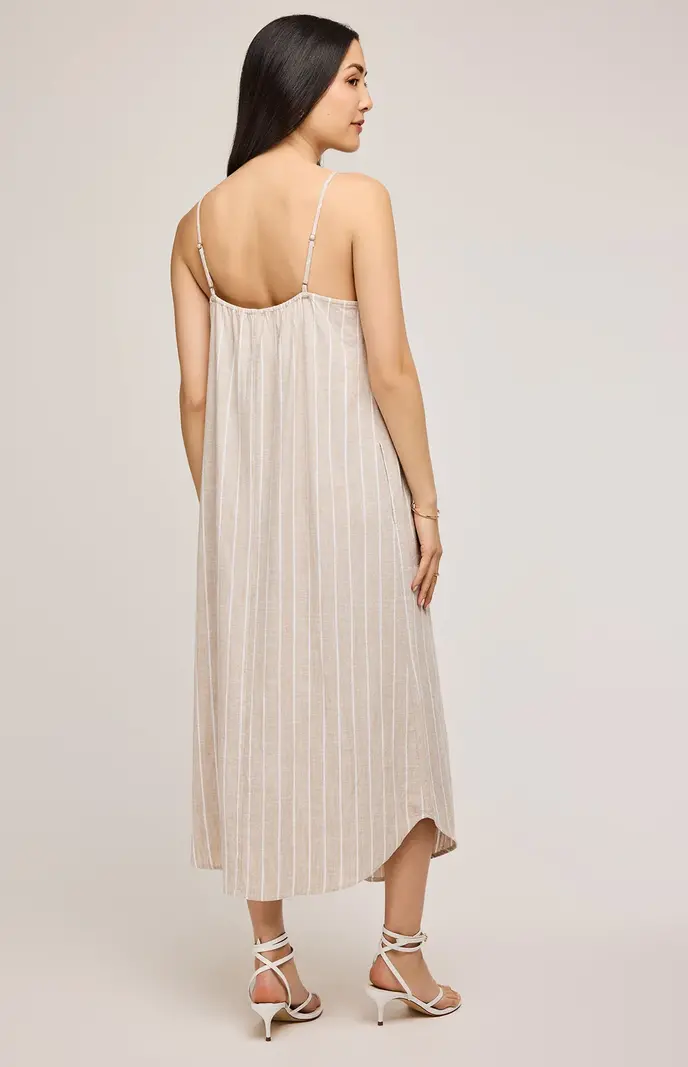 Gentle fawn BROOKE DRESS LINEN STRIPE