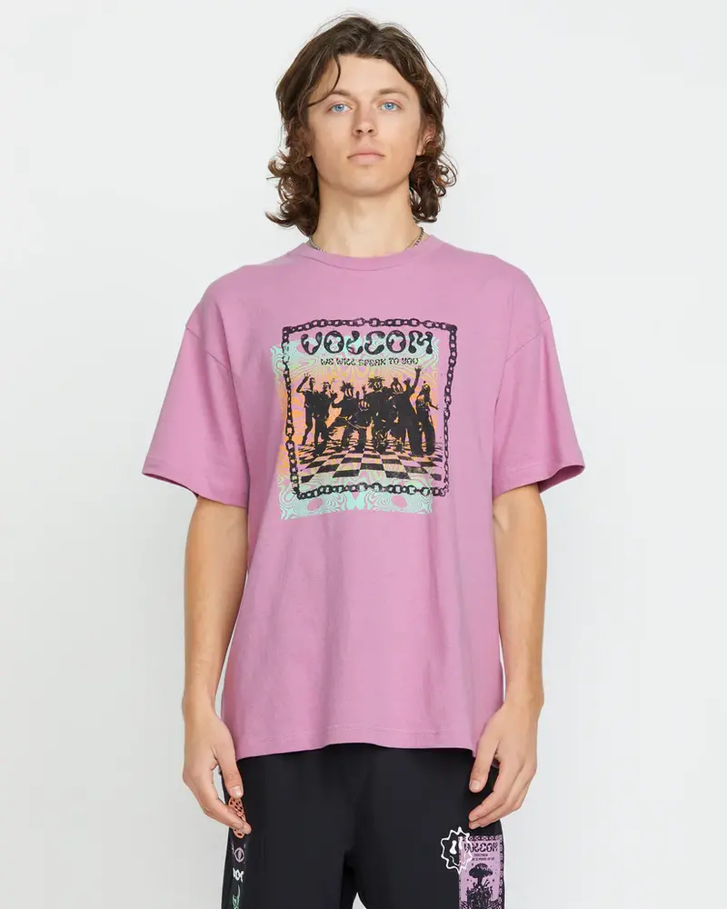 Volcom MEN'S FA FILIP RYGALSKI T-SHIRT STEEL PURPLE