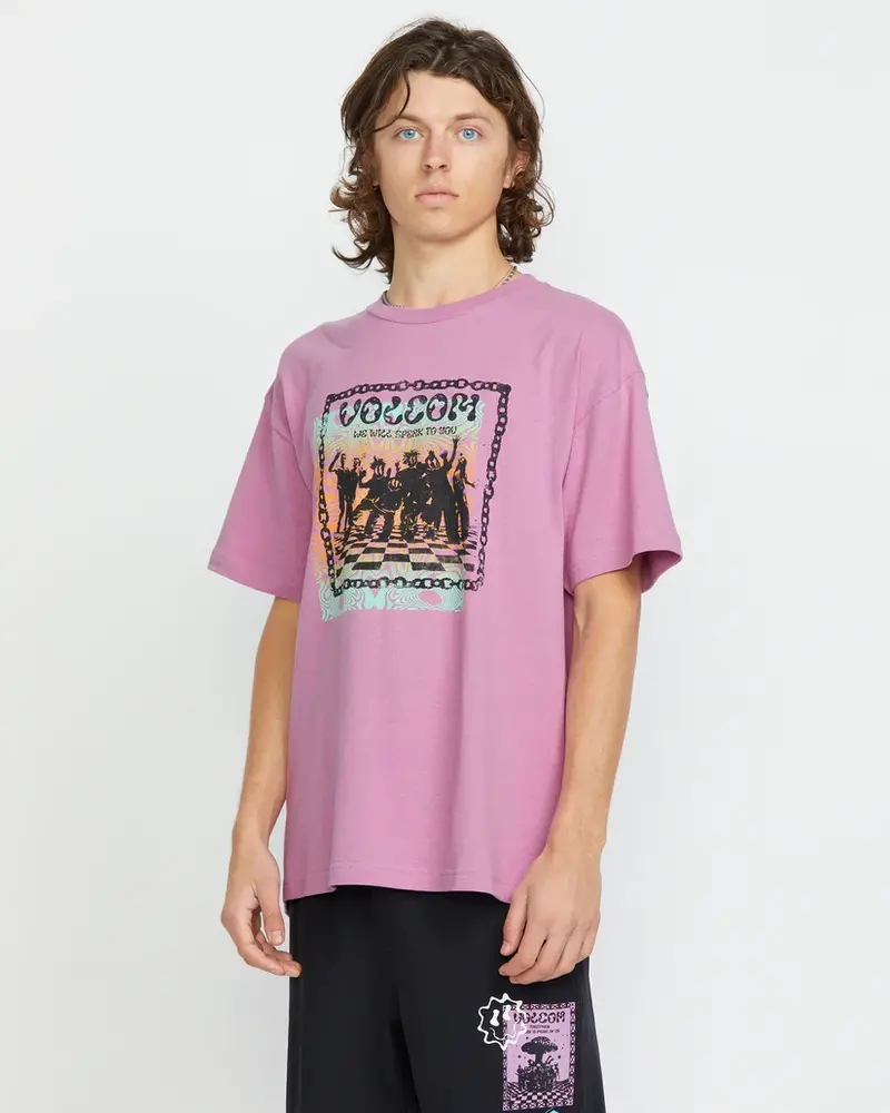 Volcom MEN'S FA FILIP RYGALSKI T-SHIRT STEEL PURPLE