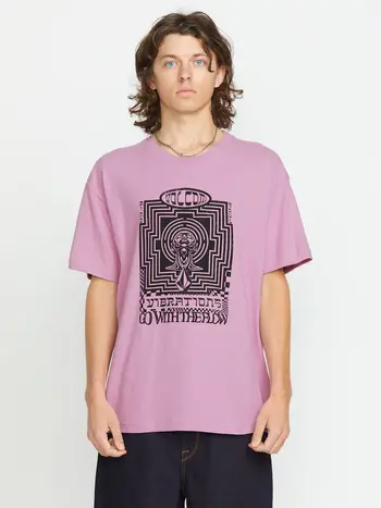Volcom HOMMES FLOW MACHINE SHORT SLEEVE TEE STEEL PURPLE