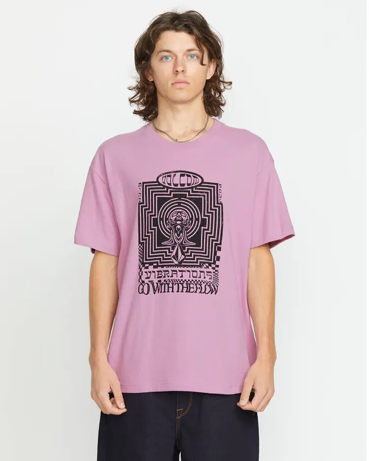 Volcom HOMMES FLOW MACHINE SHORT SLEEVE TEE STEEL PURPLE