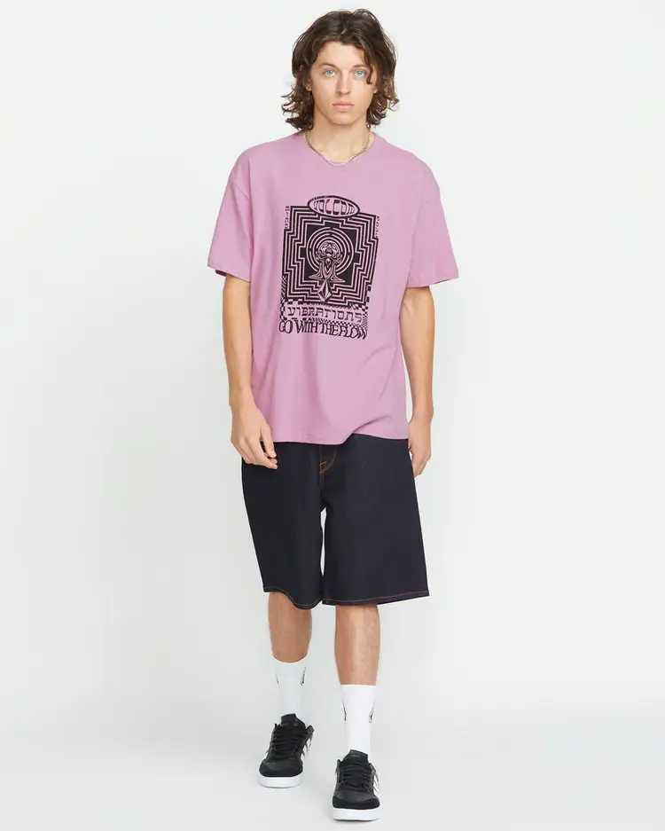 Volcom HOMMES FLOW MACHINE SHORT SLEEVE TEE STEEL PURPLE