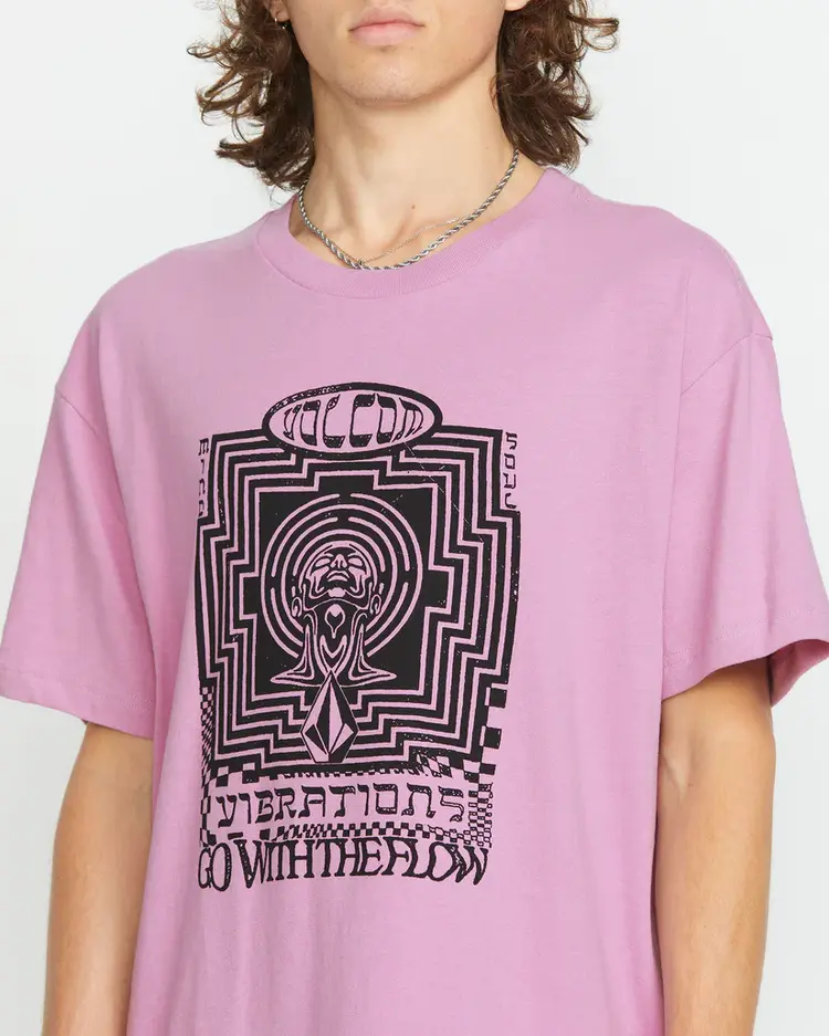 Volcom MEN'S FLOW MACHINE SHORT SLEEVE TEE STEEL PURPLE