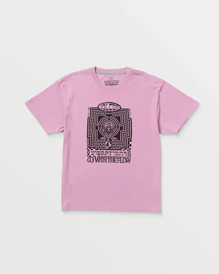 Volcom MEN'S FLOW MACHINE SHORT SLEEVE TEE STEEL PURPLE