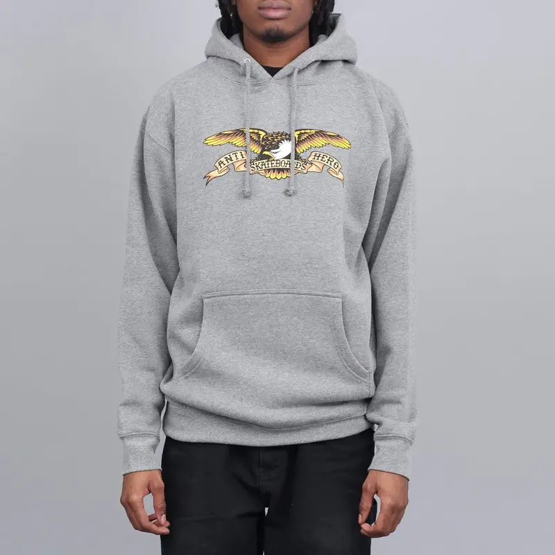 Anti hero HOMMES EAGLE HOOD GUNMETAL HEATHER/BLACK MULTICOLOR