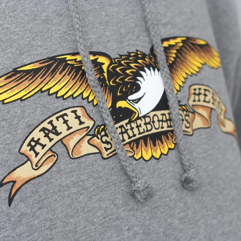Anti hero HOMMES EAGLE HOOD GUNMETAL HEATHER/BLACK MULTICOLOR