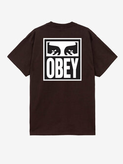 Obey MEN'S OBEY EYES ICON 2 CLASSIC T-SHIRT JAVA BROWN