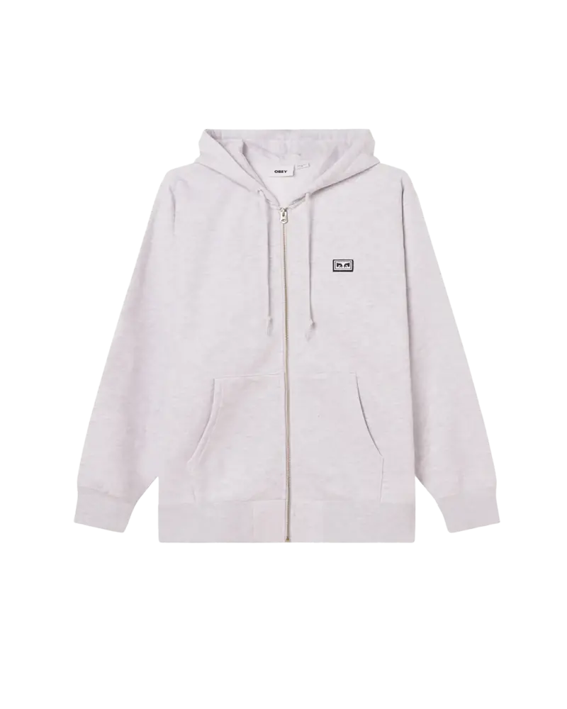 Obey MEN'S EST WORKS EYES ZIP HOOD ASH GREY