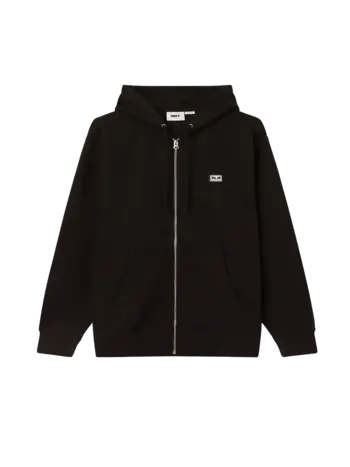Obey HOMMES EST WORKS EYES ZIP HOOD BLACK