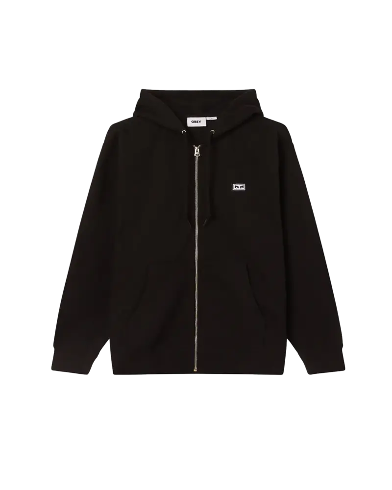 Obey MEN'S EST WORKS EYES ZIP HOOD BLACK