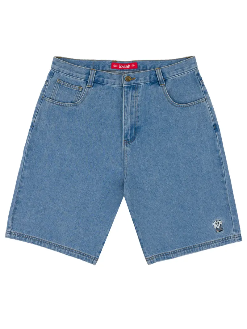 LOVIAH MEN'S HEARTMAN DENIM SHORTS LIGHT INDIGO WASH
