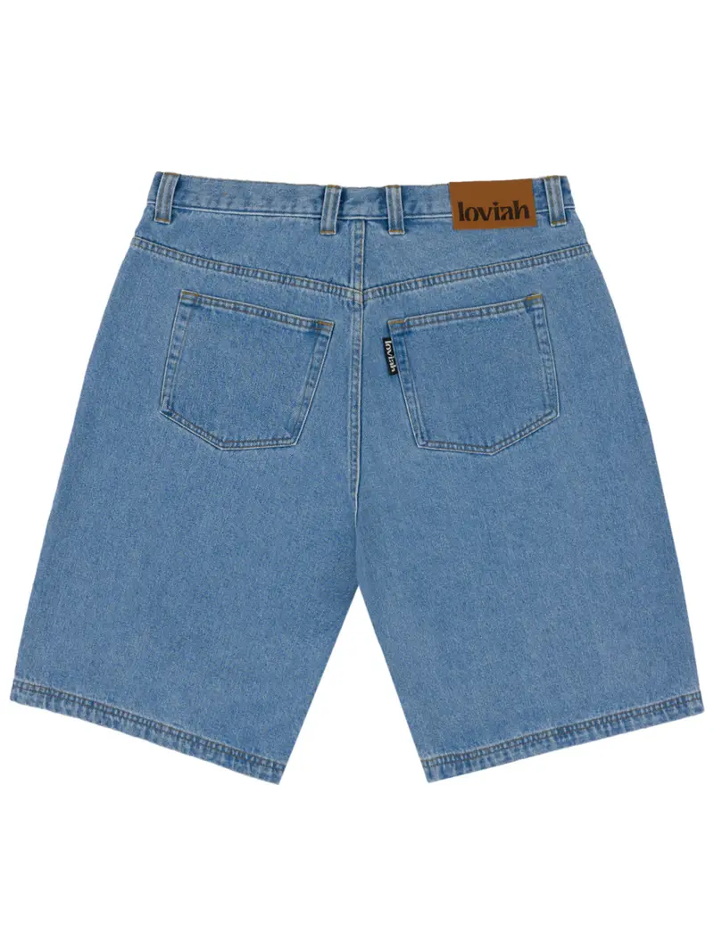 LOVIAH MEN'S HEARTMAN DENIM SHORTS LIGHT INDIGO WASH