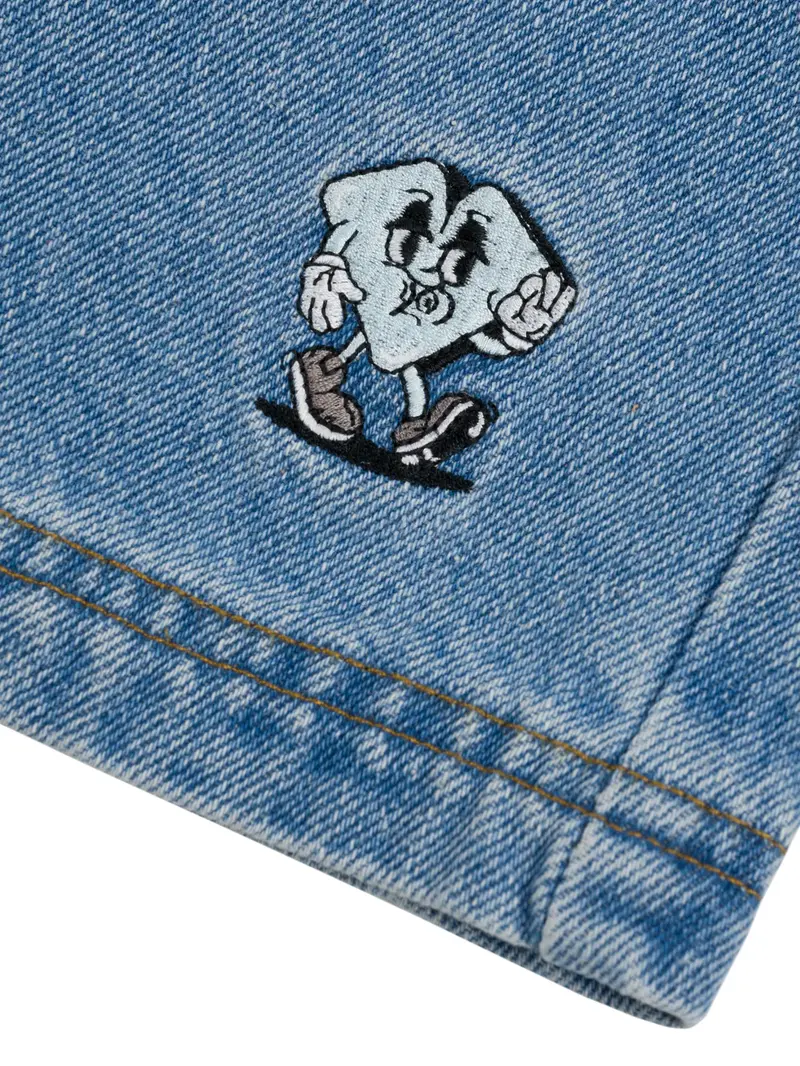 LOVIAH MEN'S HEARTMAN DENIM SHORTS LIGHT INDIGO WASH