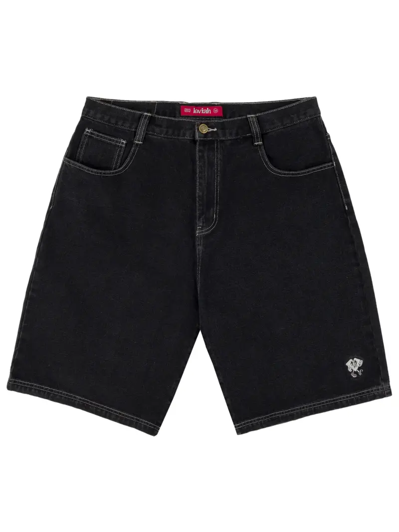 LOVIAH HOMMES HEARTMAN DENIM SHORTS BLACK WASH