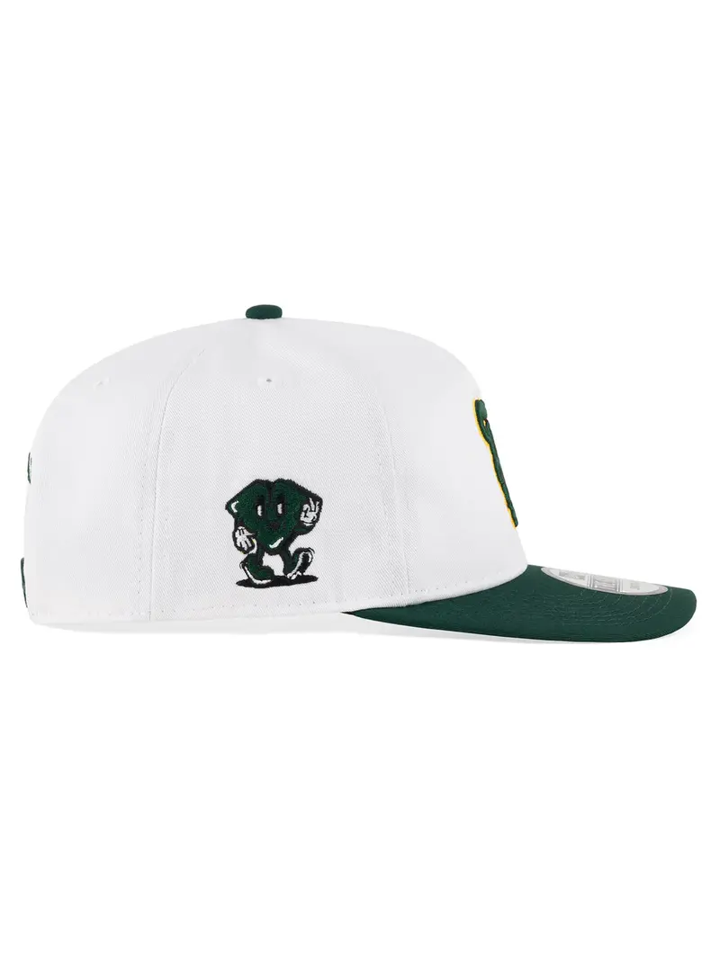 LOVIAH MEN'S BIG L GOLFER NEW ERA CAP WHITE/DARK GREEN